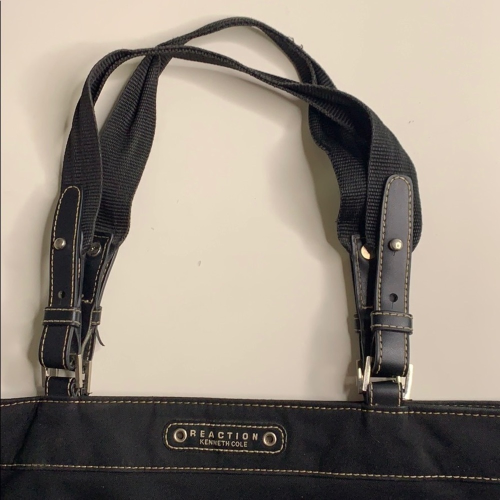 Reaction Kenneth Cole tote black shoulder tote bag unisex - Picture 2 of 9